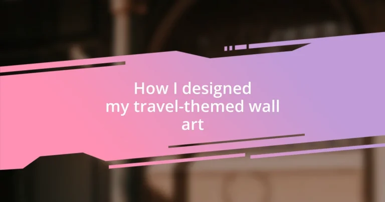 How I designed my travel-themed wall art