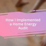 How I Implemented a Home Energy Audit