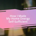 How I Made My Home Energy Self-Sufficient