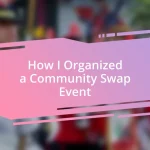 How I Organized a Community Swap Event